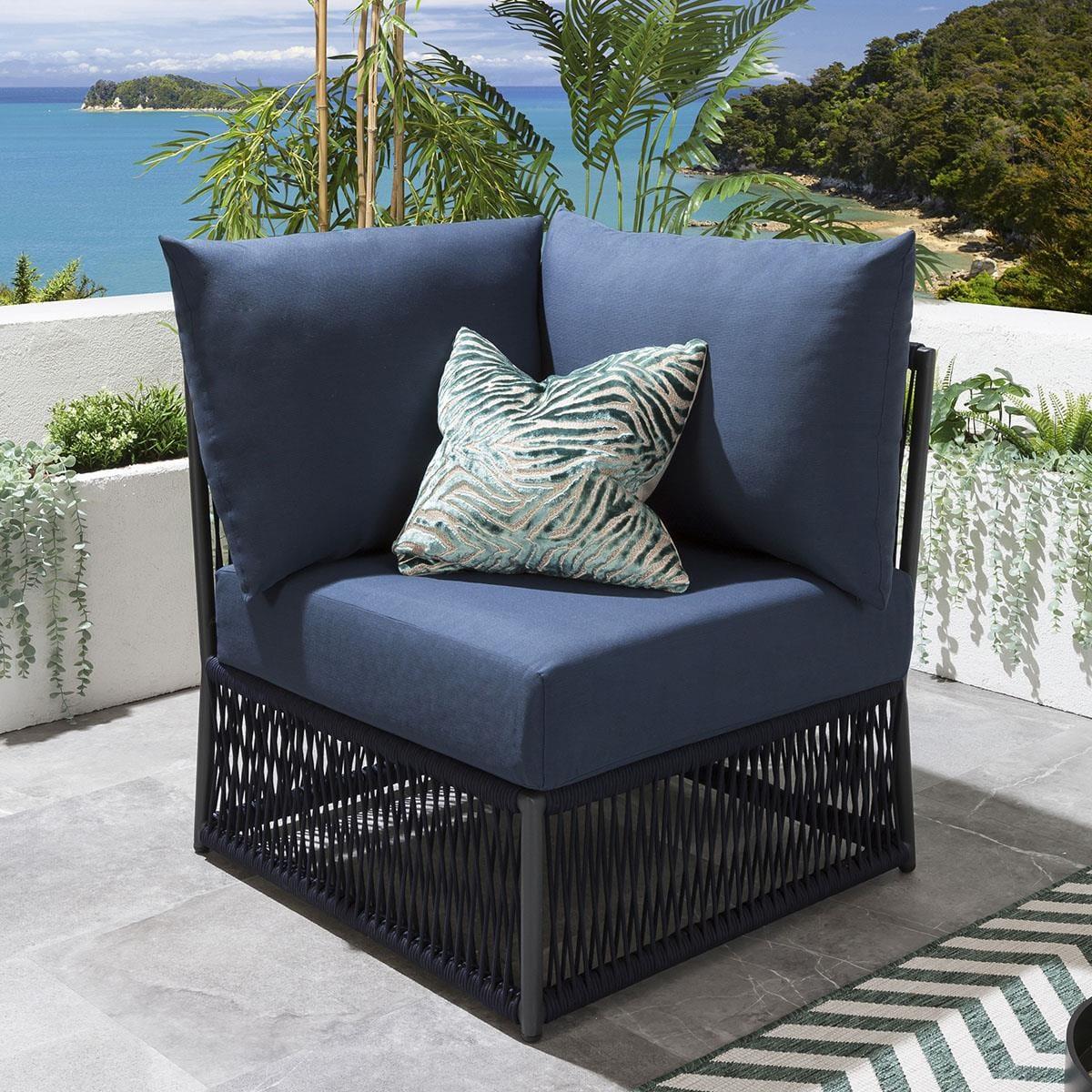 Quatropi Garden Corner Sofa - Luxury Modular Outdoor Sofa Set 6pc Blue – image 6