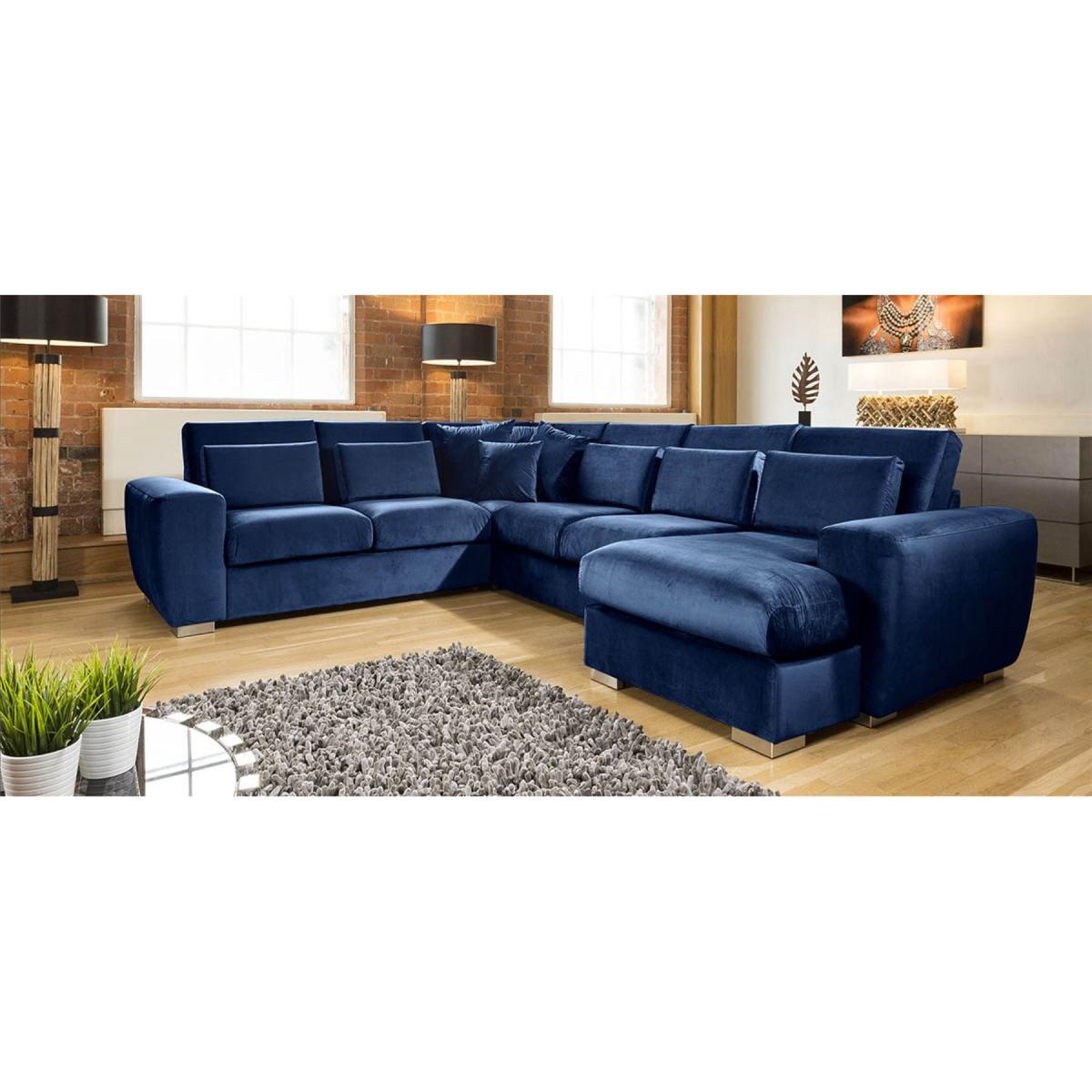 Quatropi Ohio Luxury L Shape Velvet Corner Sofa 6 Seater Chaise 14R – image 7