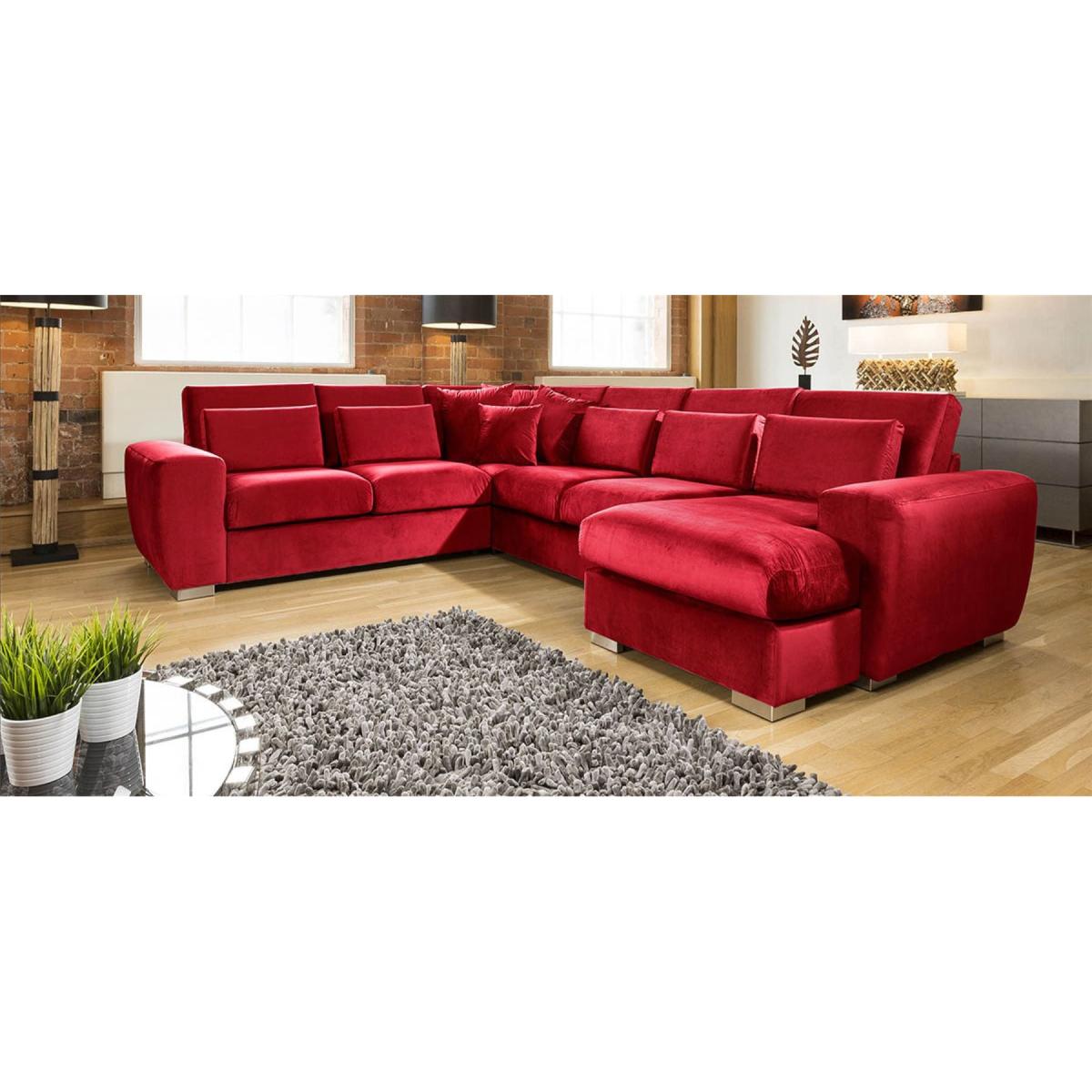 Quatropi Ohio Luxury L Shape Velvet Corner Sofa 6 Seater Chaise 14R – image 9