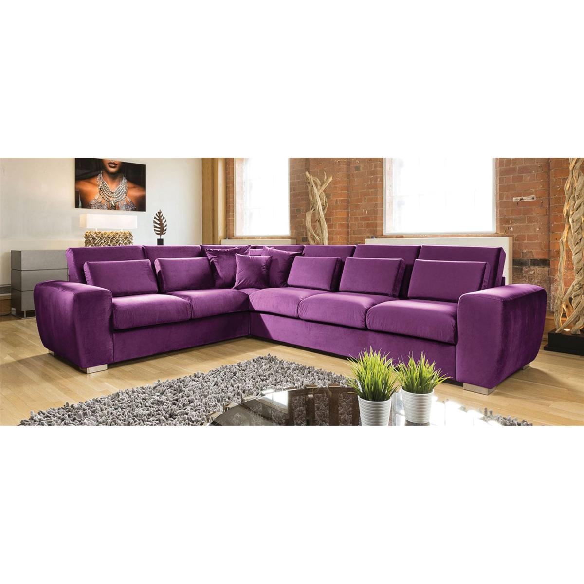 Quatropi Ohio Huge Luxury Comfy Velvet L Shape Corner Sofa 6 Seater 5R – image 11