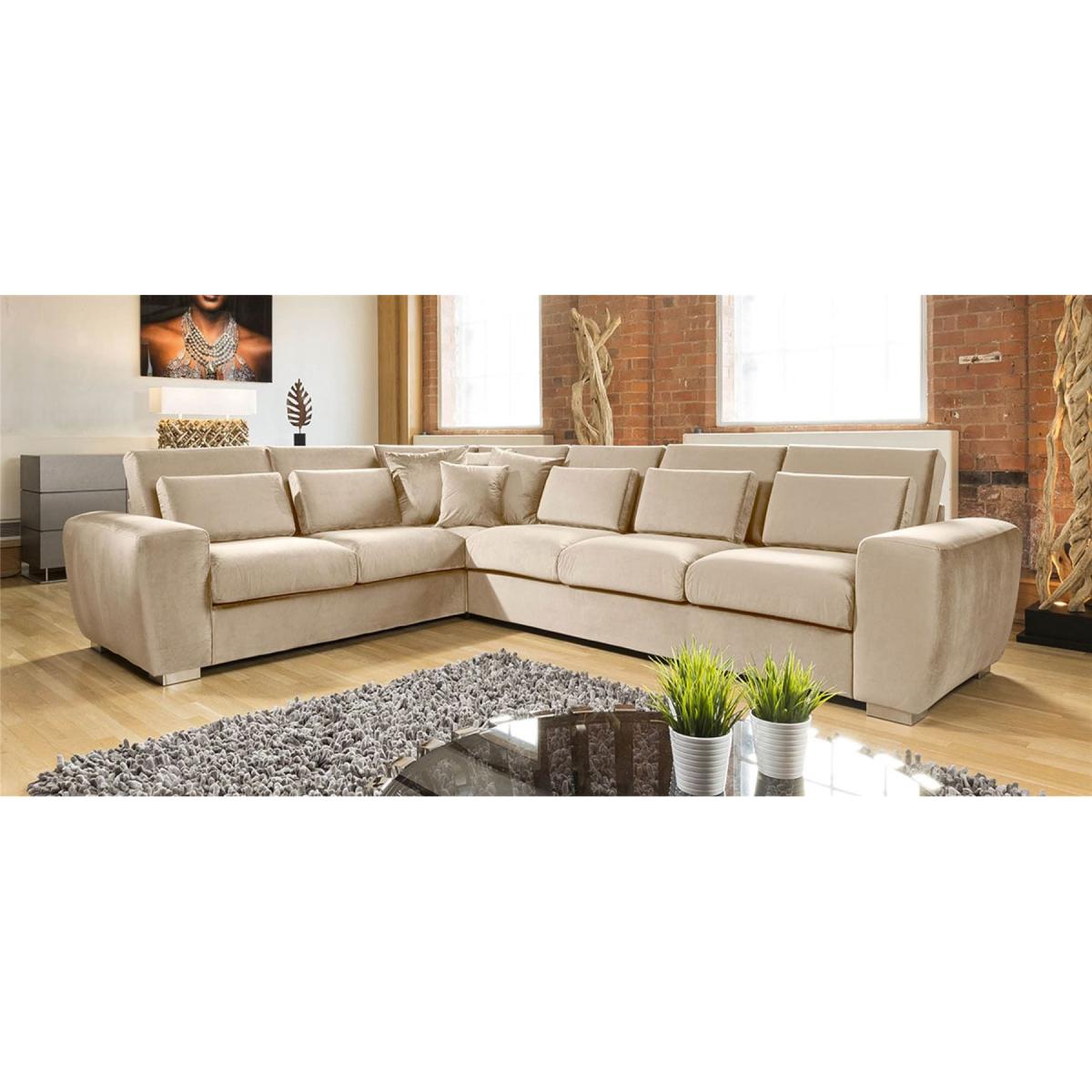 Quatropi Ohio Huge Luxury Comfy Velvet L Shape Corner Sofa 6 Seater 5R – image 5