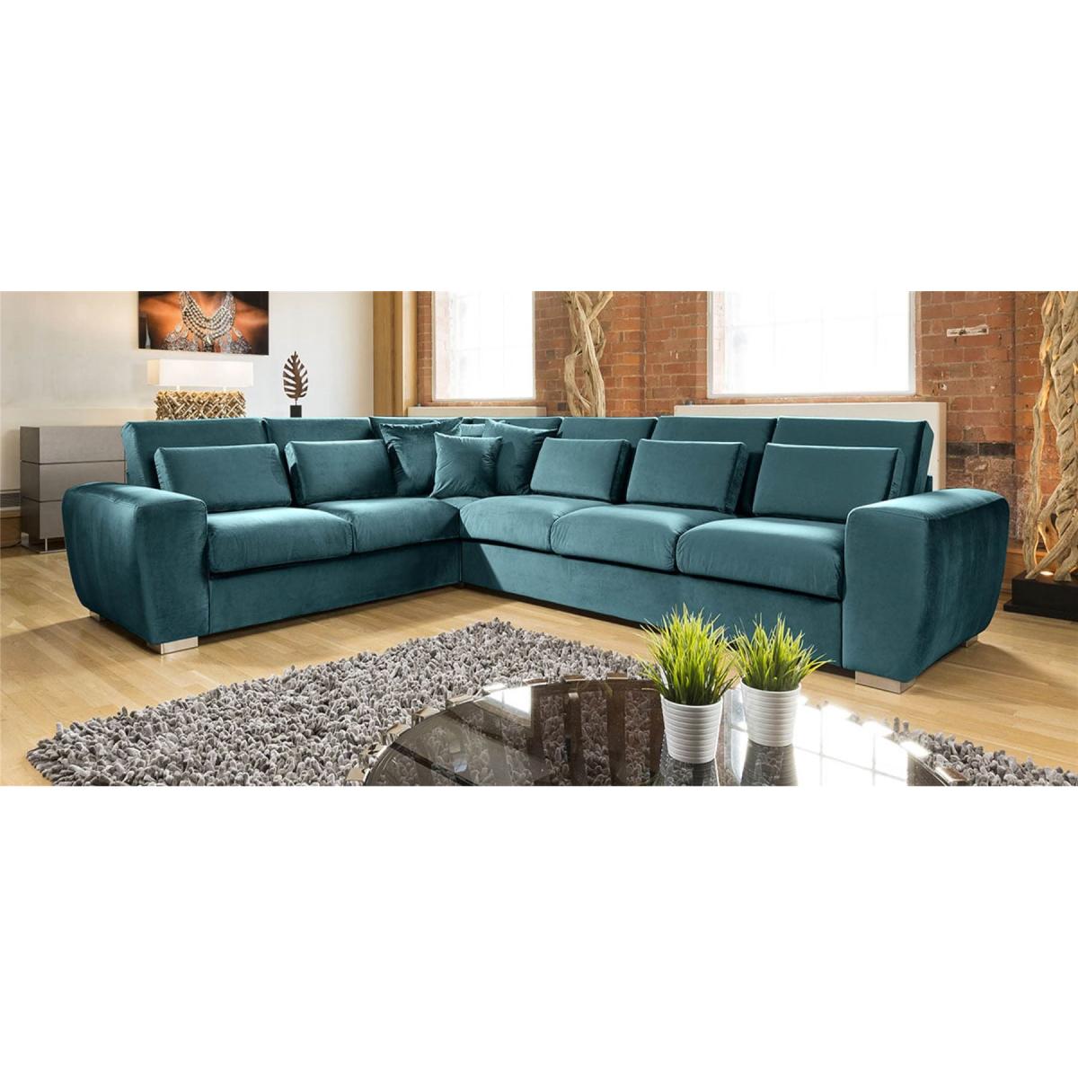 Quatropi Ohio Huge Luxury Comfy Velvet L Shape Corner Sofa 6 Seater 5R – image 6