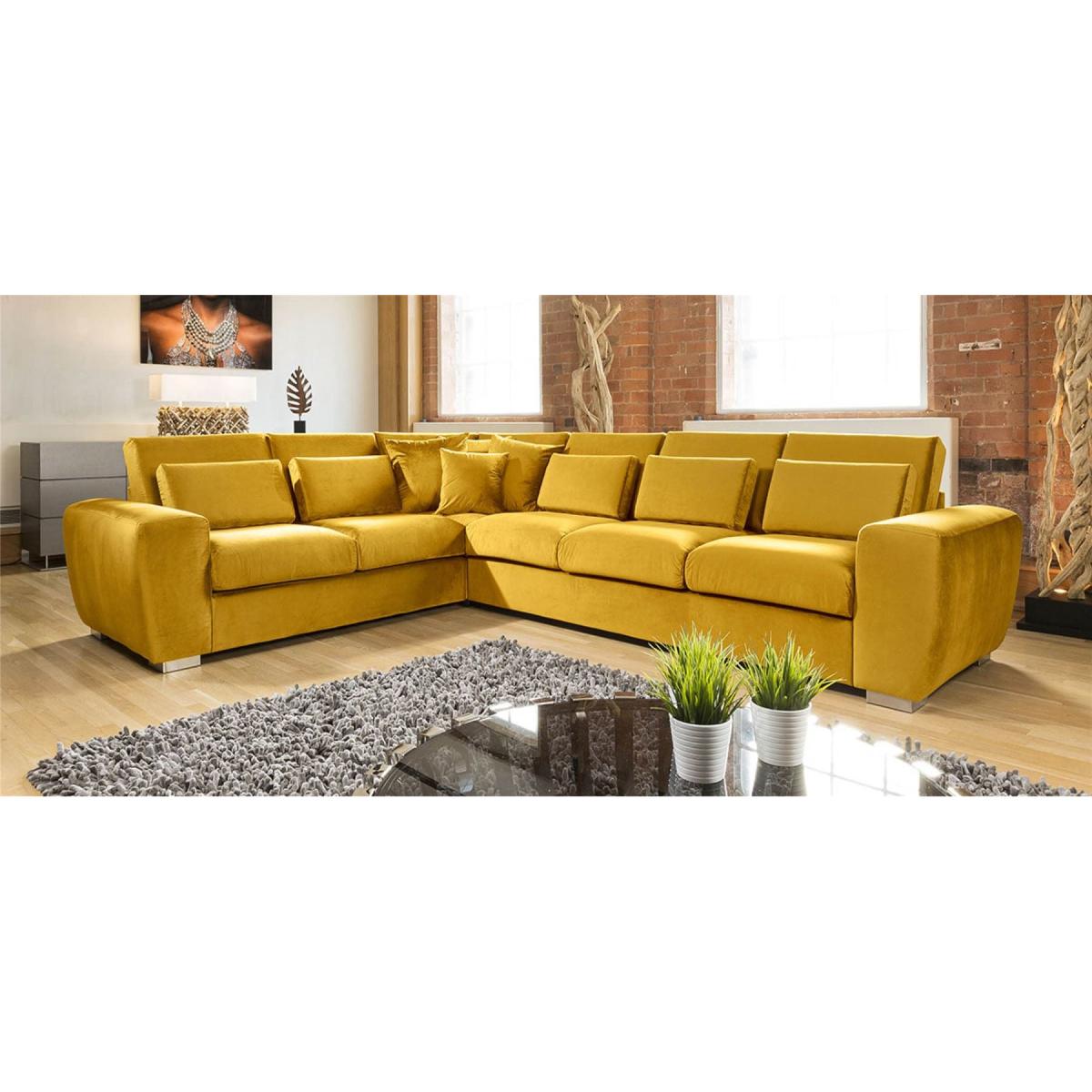 Quatropi Ohio Huge Luxury Comfy Velvet L Shape Corner Sofa 6 Seater 5R – image 7
