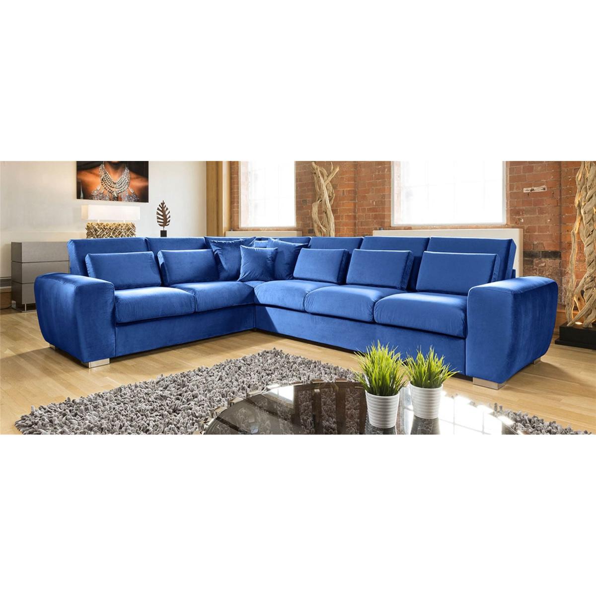Quatropi Ohio Huge Luxury Comfy Velvet L Shape Corner Sofa 6 Seater 5R – image 8
