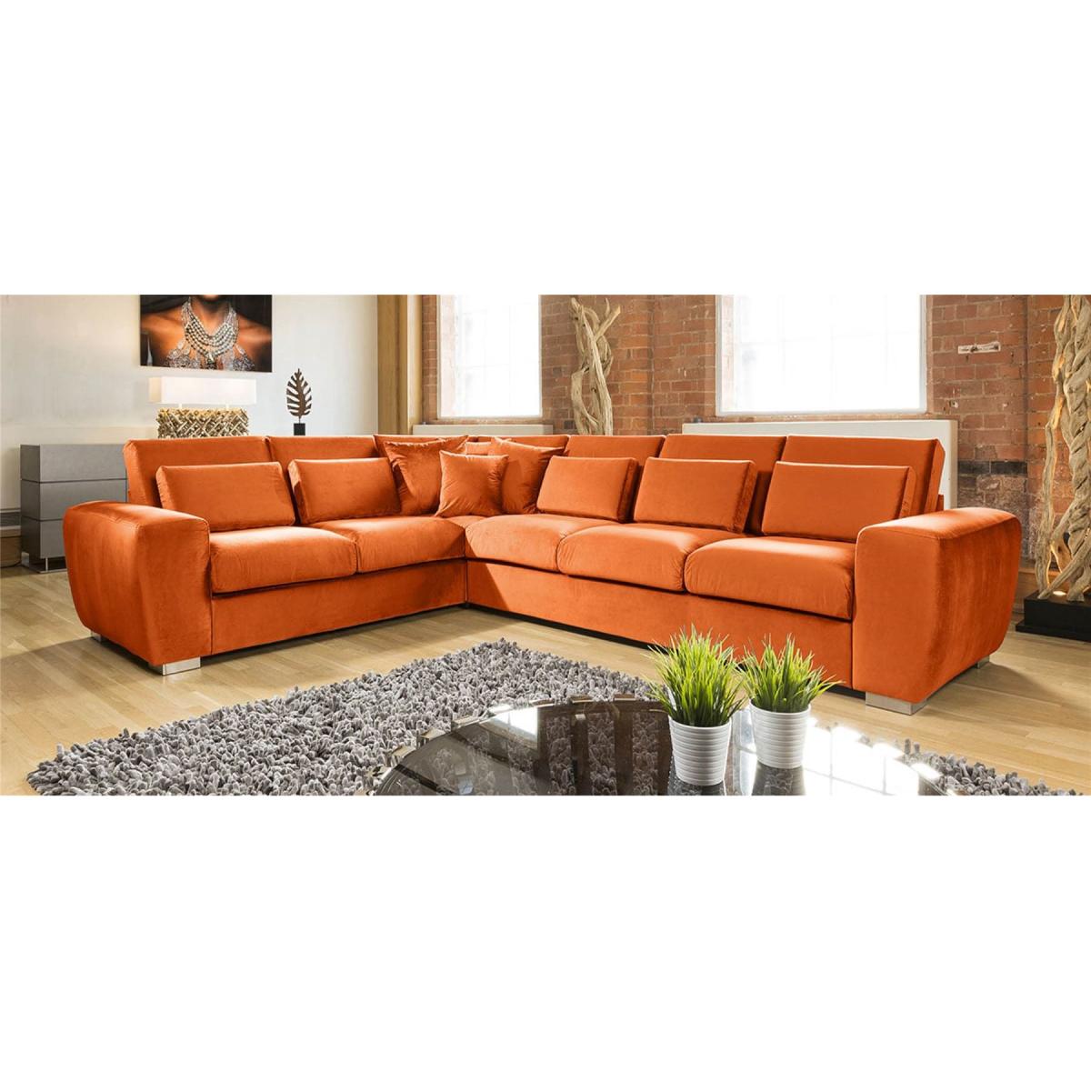 Quatropi Ohio Huge Luxury Comfy Velvet L Shape Corner Sofa 6 Seater 5R – image 9