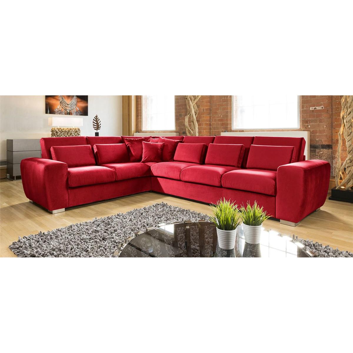 Quatropi Ohio Huge Luxury Comfy Velvet L Shape Corner Sofa 6 Seater 5R – image 10