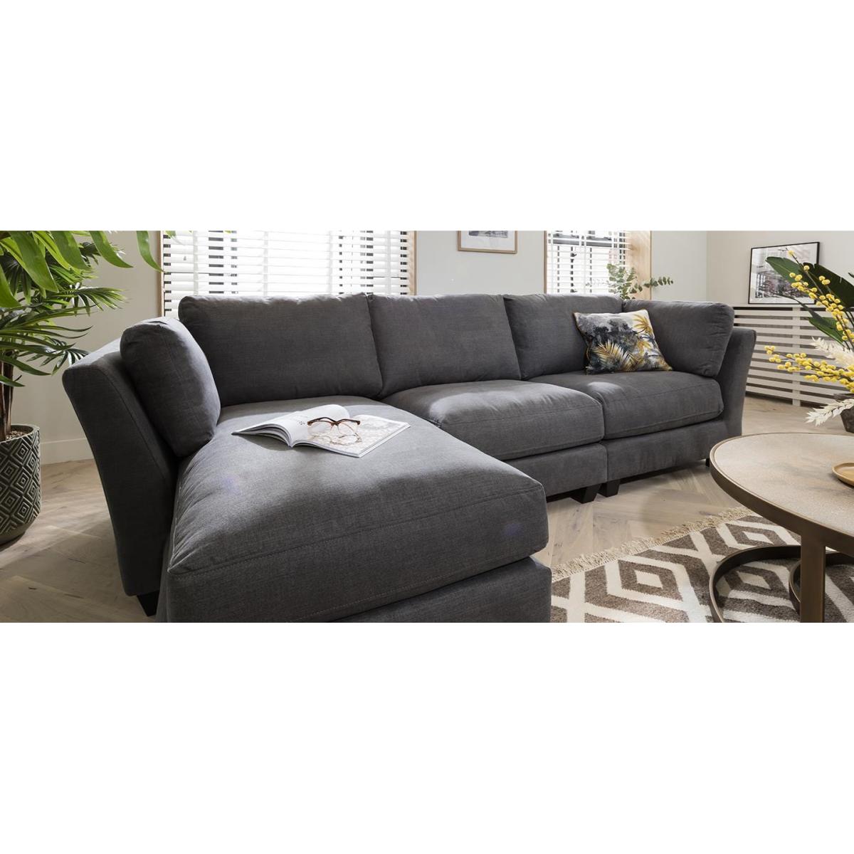 Modern Modular 3 Seater Chaise Sofa 294x162cm Premium Custom Fabric – image 3