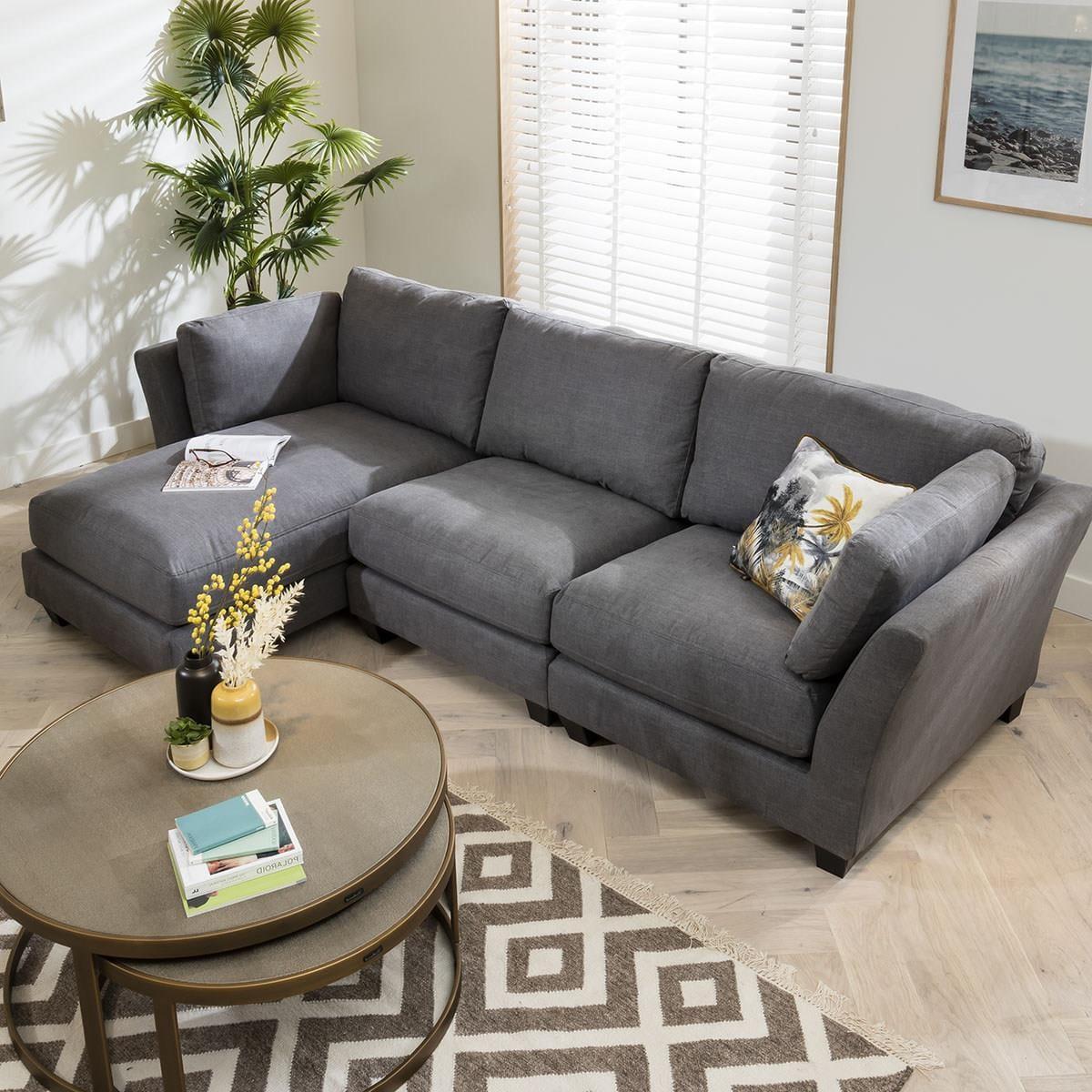 Modern Modular 3 Seater Chaise Sofa 294x162cm Premium Custom Fabric – image 7