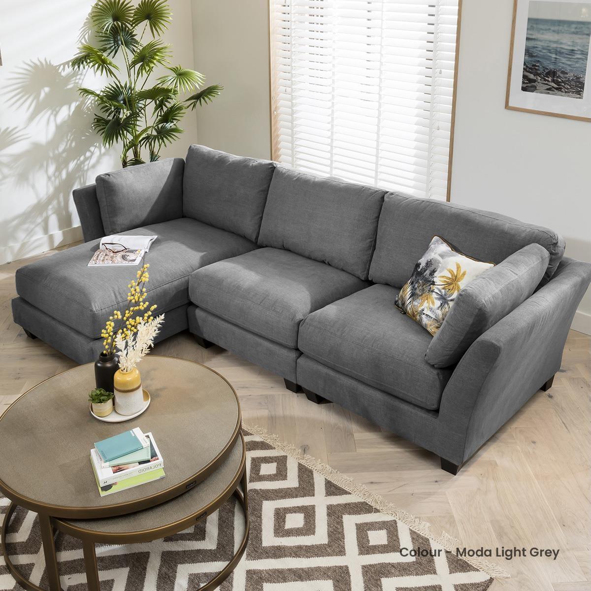 Modern Modular 3 Seater Chaise Sofa 294x162cm Premium Custom Fabric – image 8