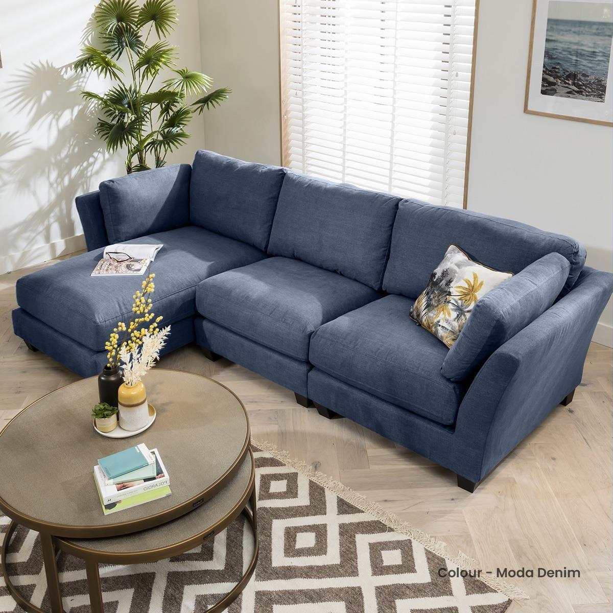 Modern Modular 3 Seater Chaise Sofa 294x162cm Premium Custom Fabric – image 9