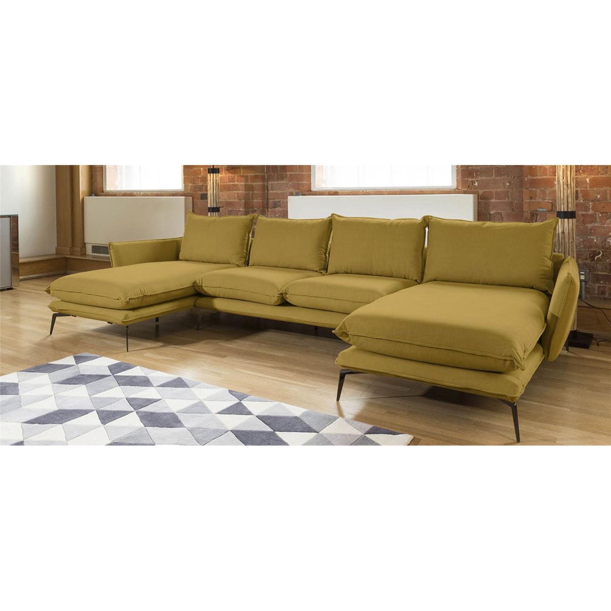 Rachel Super Wide U Shape Modern Modular Sofa Many Fabrics 3.65 x 1.6m – image 6