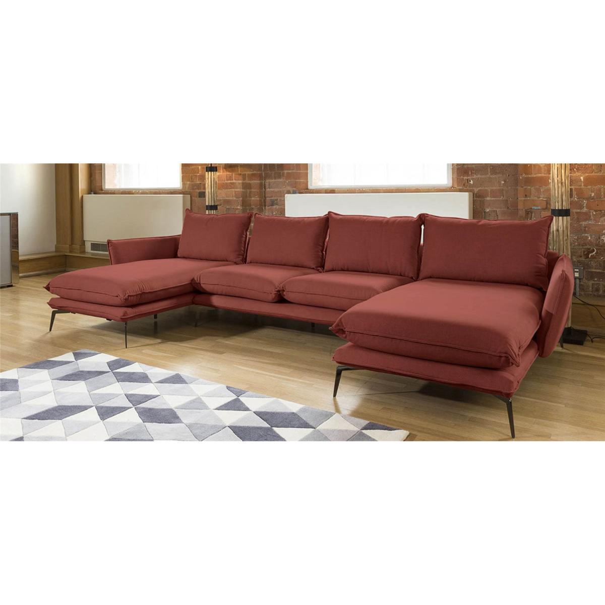 Rachel Super Wide U Shape Modern Modular Sofa Many Fabrics 3.65 x 1.6m – image 8