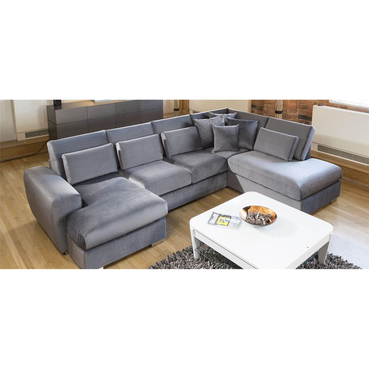 Luxury Corner Sofa Velvet Quatropi Ohio Large 5 Seater L Shaped 33R – image 2