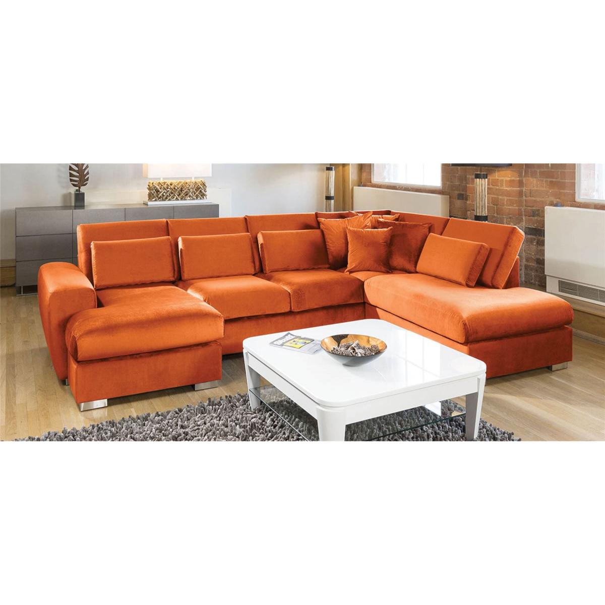 Luxury Corner Sofa Velvet Quatropi Ohio Large 5 Seater L Shaped 33R – image 11