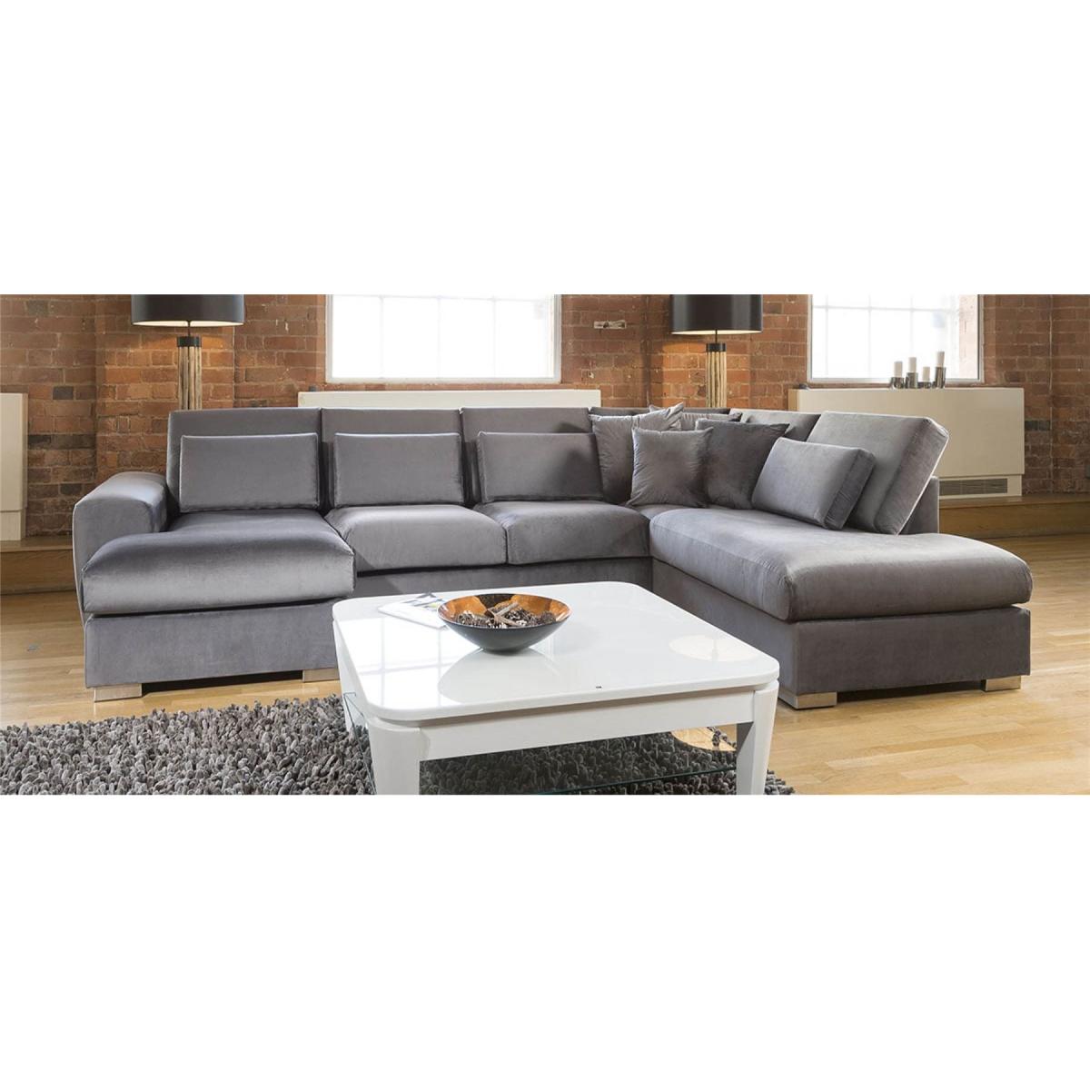 Luxury Corner Sofa Velvet Quatropi Ohio Large 5 Seater L Shaped 33R – image 3