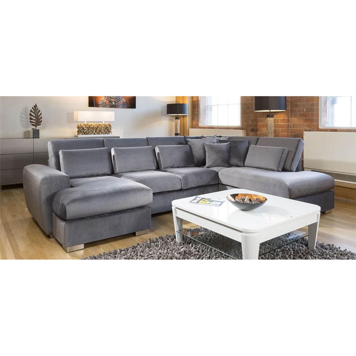 Luxury Corner Sofa Velvet Quatropi Ohio Large 5 Seater L Shaped 33R – image 4