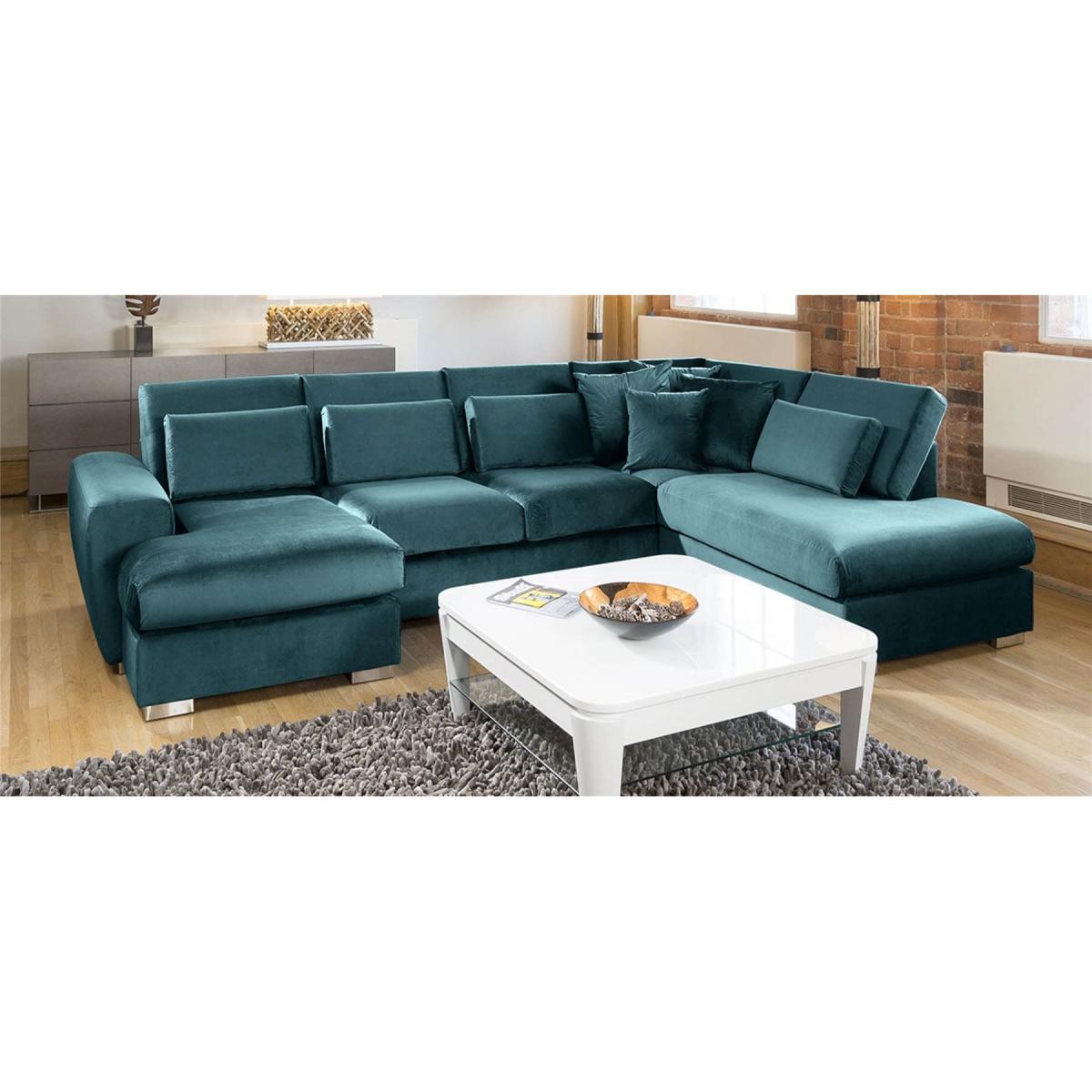 Luxury Corner Sofa Velvet Quatropi Ohio Large 5 Seater L Shaped 33R – image 7