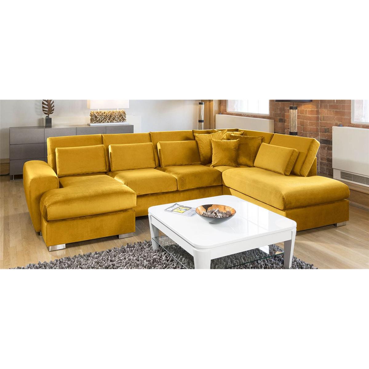 Luxury Corner Sofa Velvet Quatropi Ohio Large 5 Seater L Shaped 33R – image 9