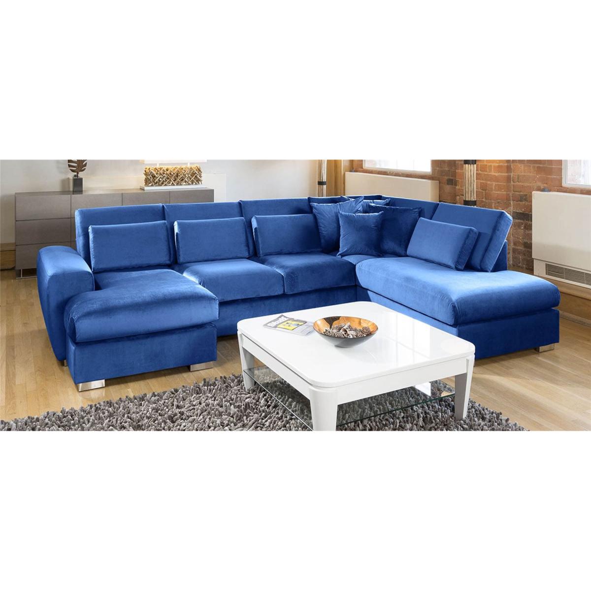 Luxury Corner Sofa Velvet Quatropi Ohio Large 5 Seater L Shaped 33R – image 10