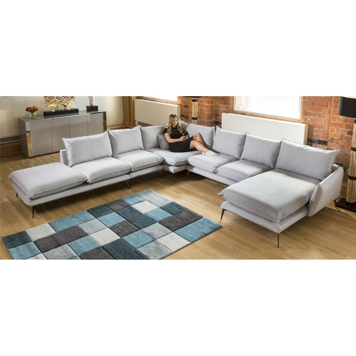 Rachel Grand U Shape Oversize Corner Modular Sofa Many Fabrics 3.64 x 3.75m – image 2