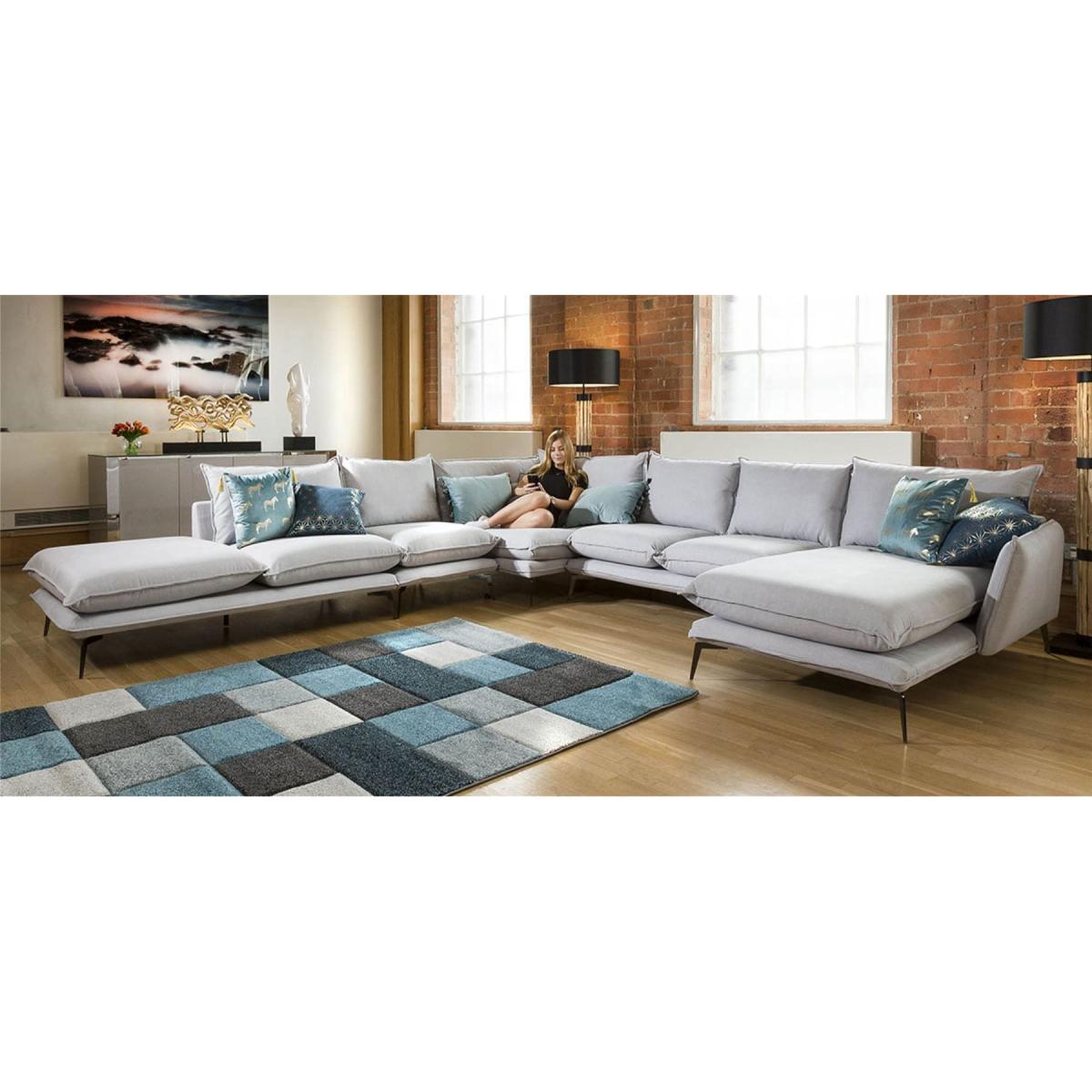 Rachel Grand U Shape Oversize Corner Modular Sofa Many Fabrics 3.64 x 3.75m – image 4