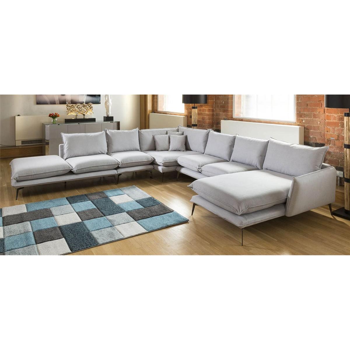 Rachel Grand U Shape Oversize Corner Modular Sofa Many Fabrics 3.64 x 3.75m – image 6