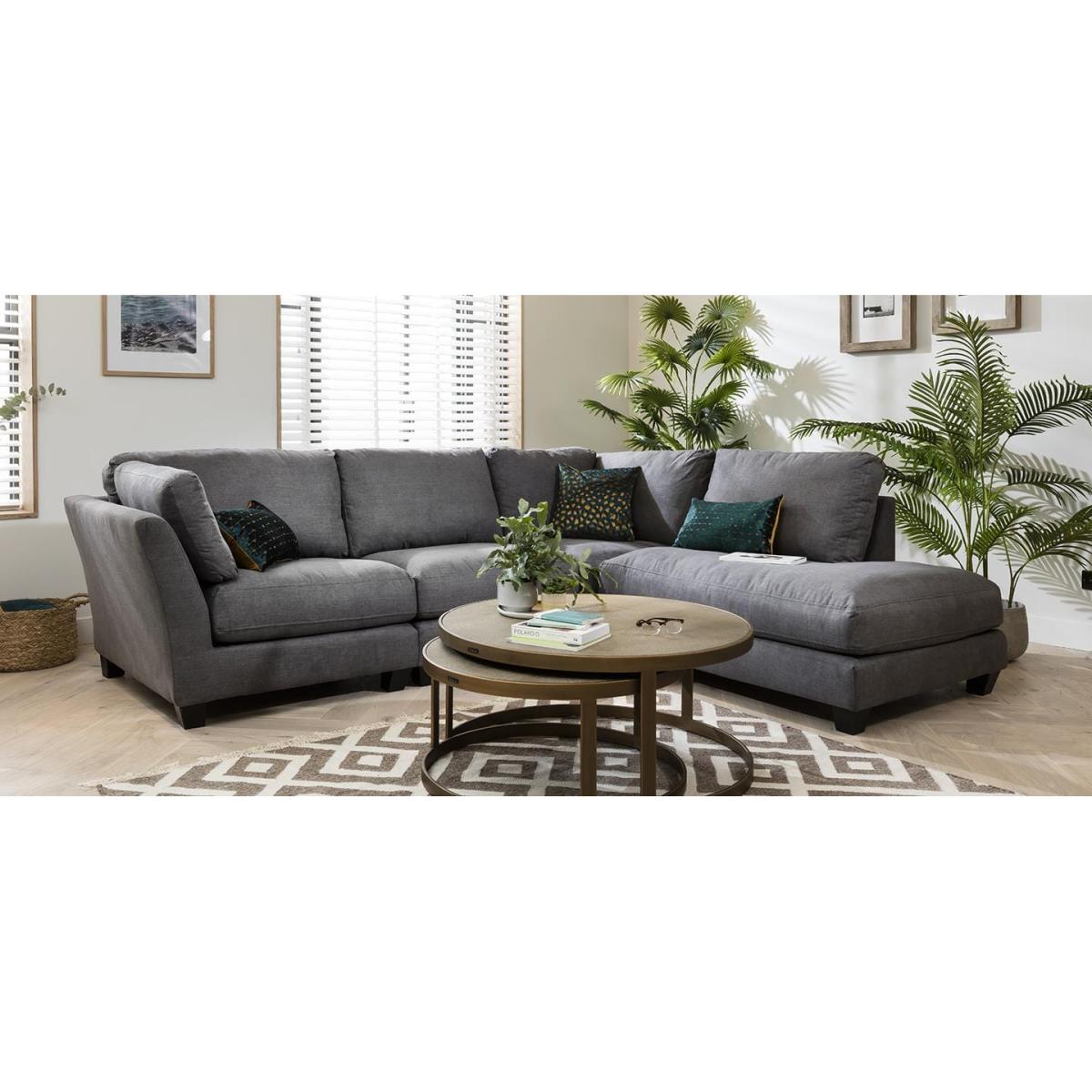Modern Modular L Shape Sectional Corner Sofa 282x225cm Custom Fabric – image 3