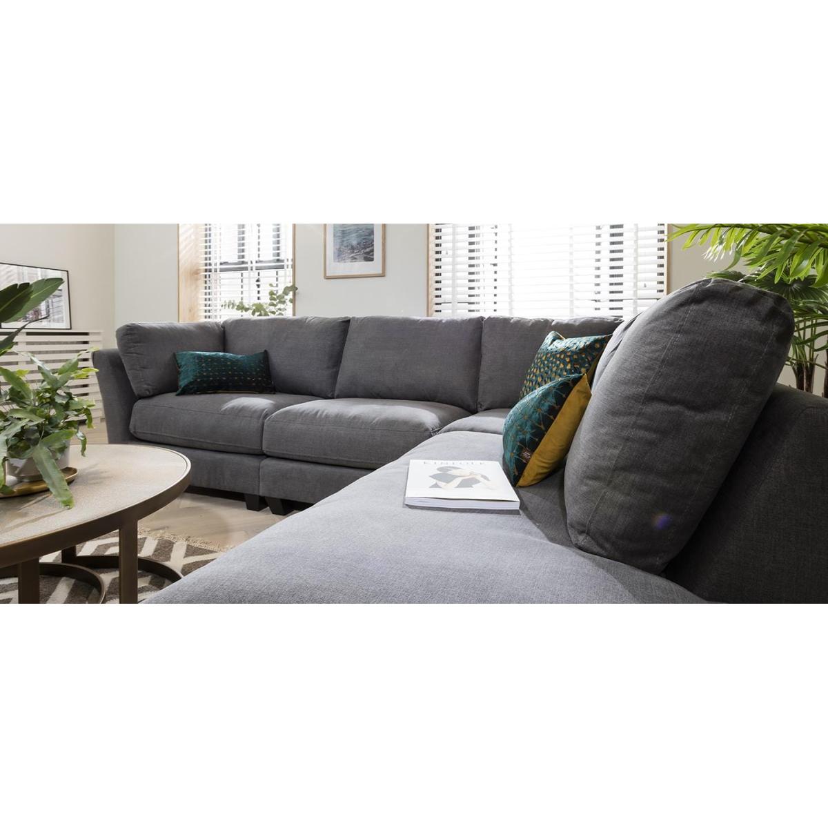 Modern Modular L Shape Sectional Corner Sofa 282x225cm Custom Fabric – image 4