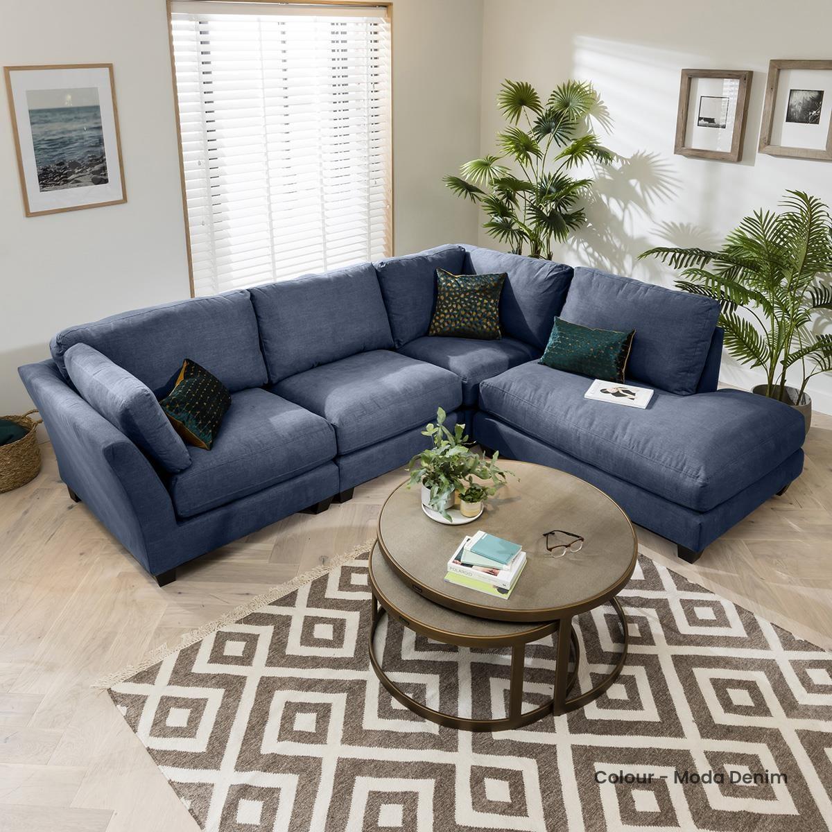 Modern Modular L Shape Sectional Corner Sofa 282x225cm Custom Fabric – image 8