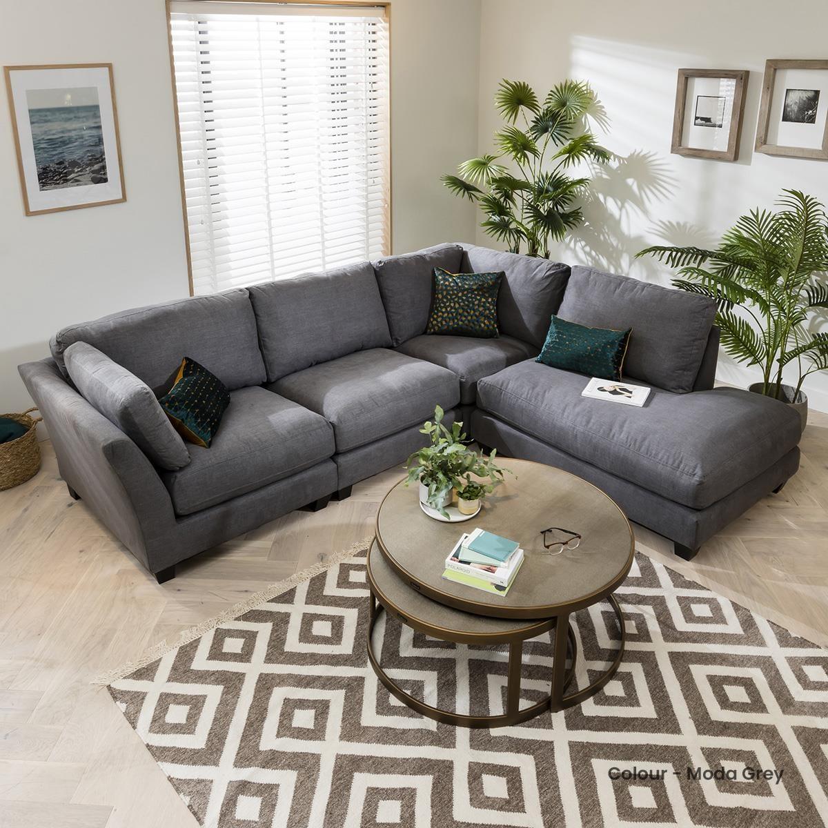 Modern Modular L Shape Sectional Corner Sofa 282x225cm Custom Fabric – image 9