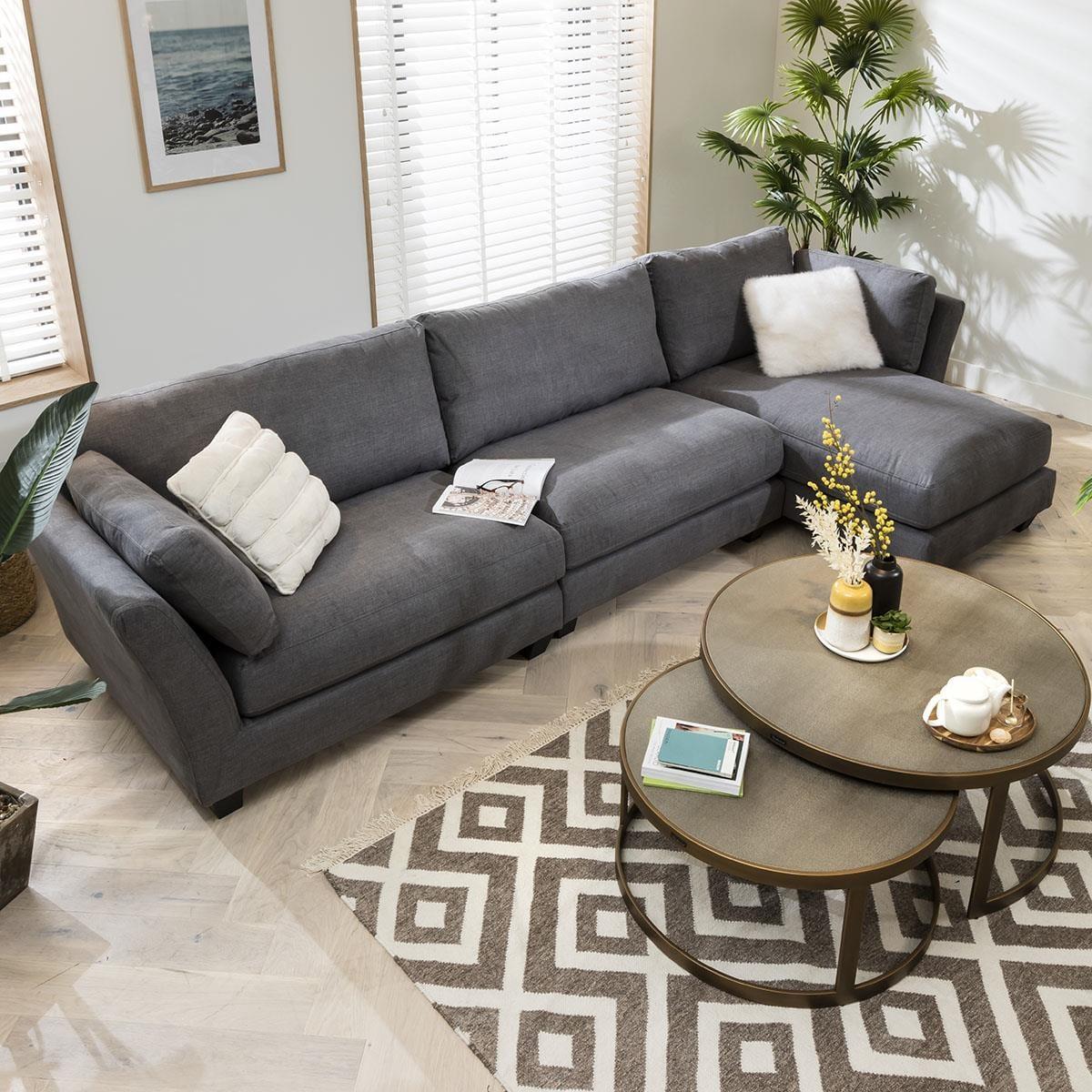 Modern Modular 4 Seater Chaise Sofa 334x162cm Premium Custom Fabric – image 4