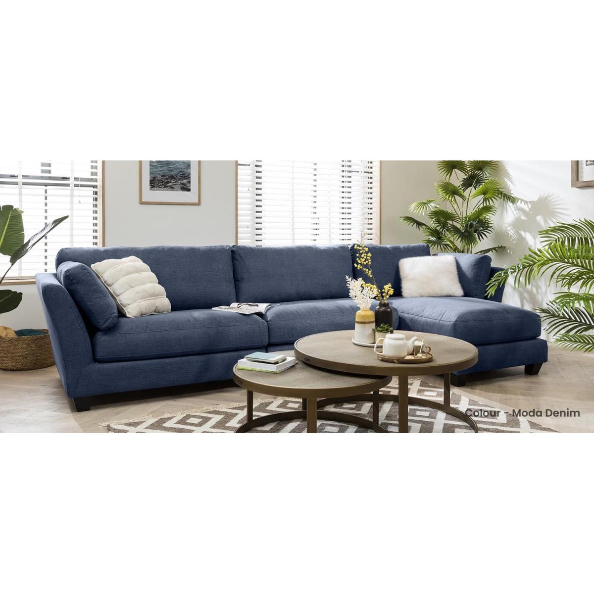 Modern Modular 4 Seater Chaise Sofa 334x162cm Premium Custom Fabric – image 8