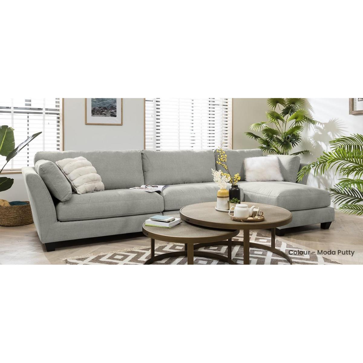 Modern Modular 4 Seater Chaise Sofa 334x162cm Premium Custom Fabric – image 9