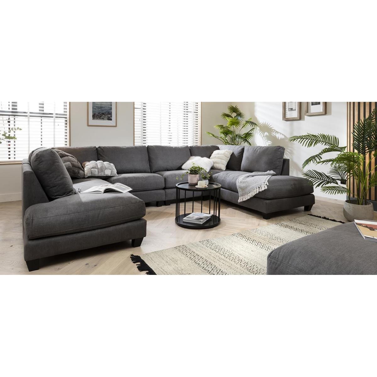 6 Seater Modern Modular U Shape Corner Sofa 350x225cm Custom Fabric – image 10