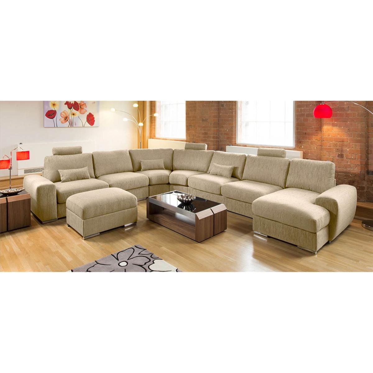 Massive Ultra Modern Quality Sofa Corner Group Footstool Grande 23RH – image 4