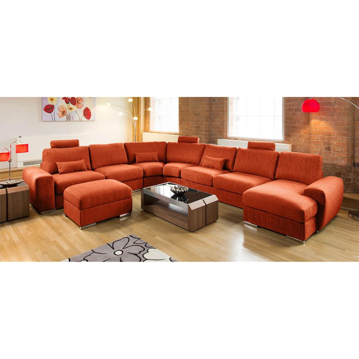 Massive Ultra Modern Quality Sofa Corner Group Footstool Grande 23RH – image 8