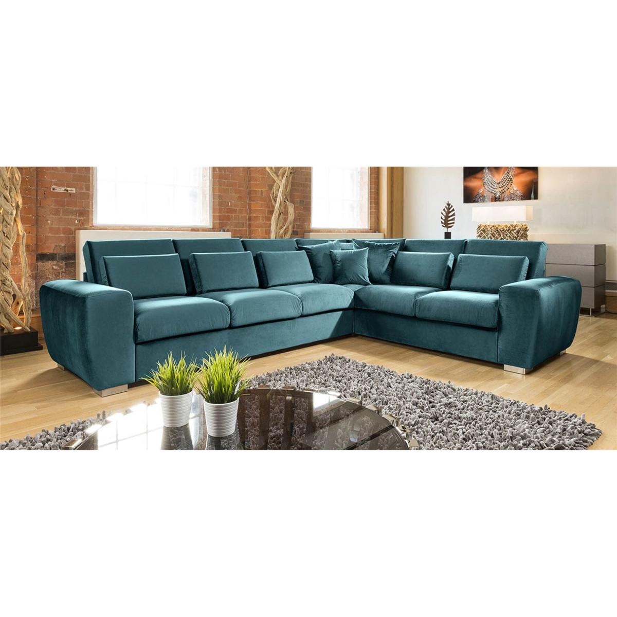 Quatropi Ohio Large Luxury L Shape Velvet Corner Sofa 6 Seater 5L – image 11