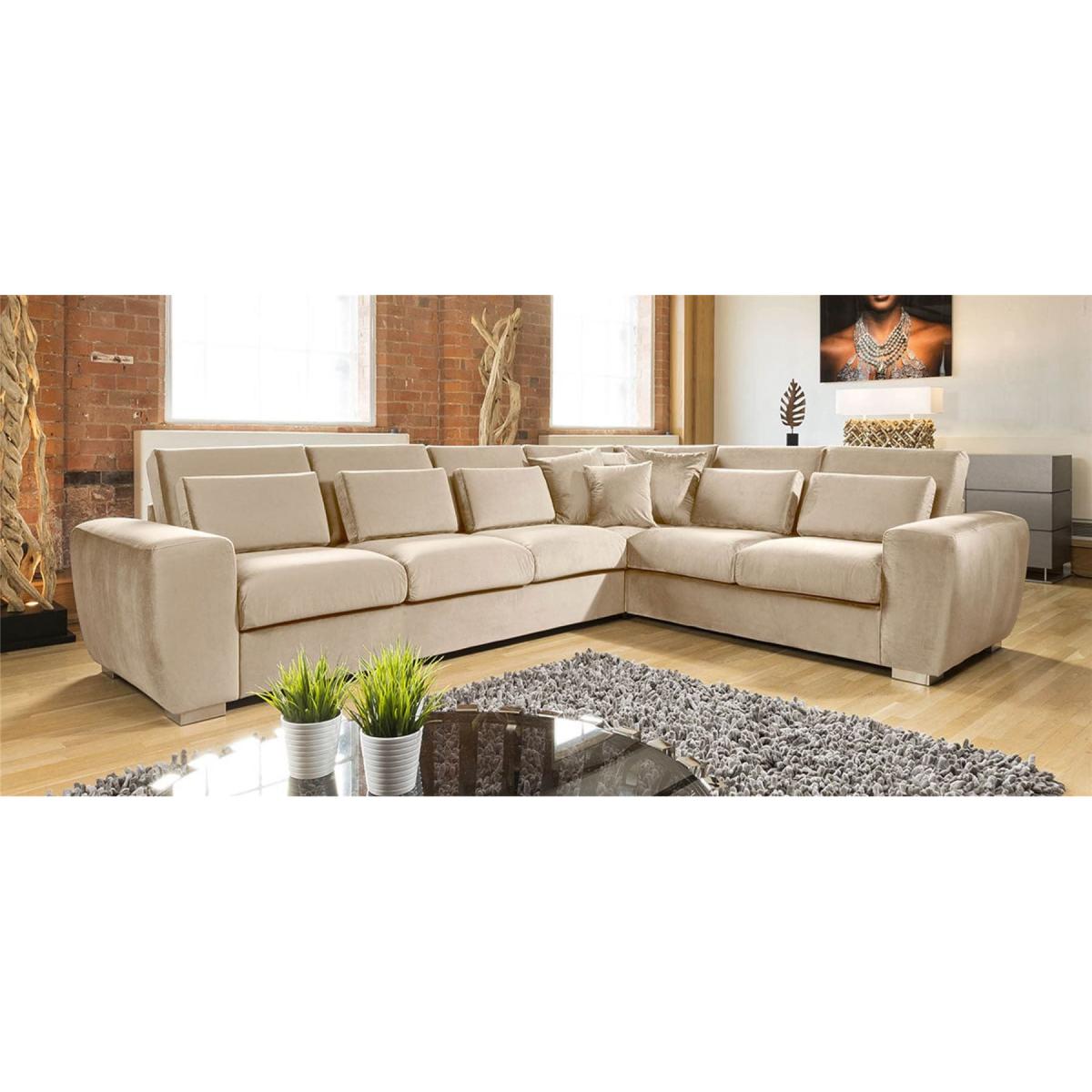 Quatropi Ohio Large Luxury L Shape Velvet Corner Sofa 6 Seater 5L – image 5