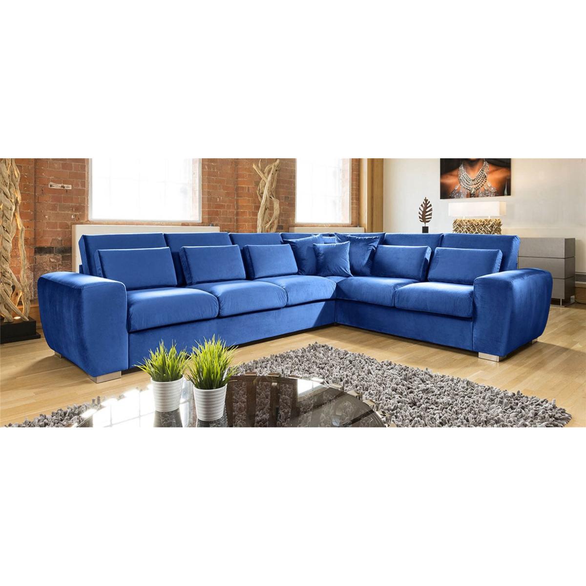 Quatropi Ohio Large Luxury L Shape Velvet Corner Sofa 6 Seater 5L – image 6