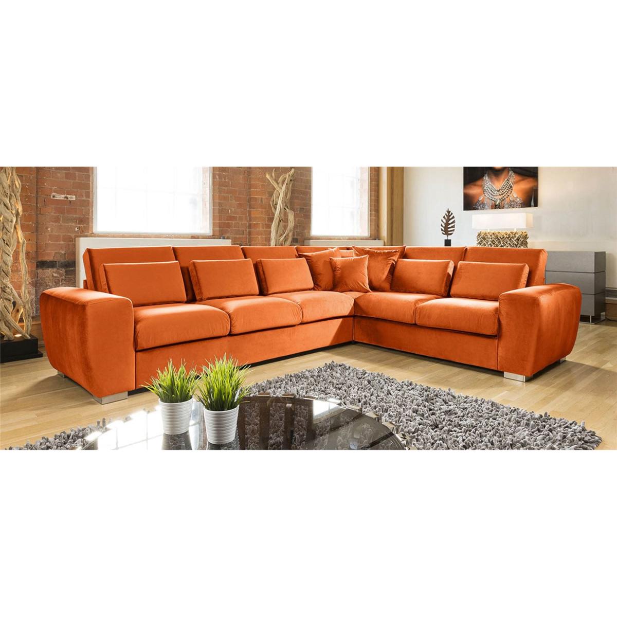 Quatropi Ohio Large Luxury L Shape Velvet Corner Sofa 6 Seater 5L – image 8