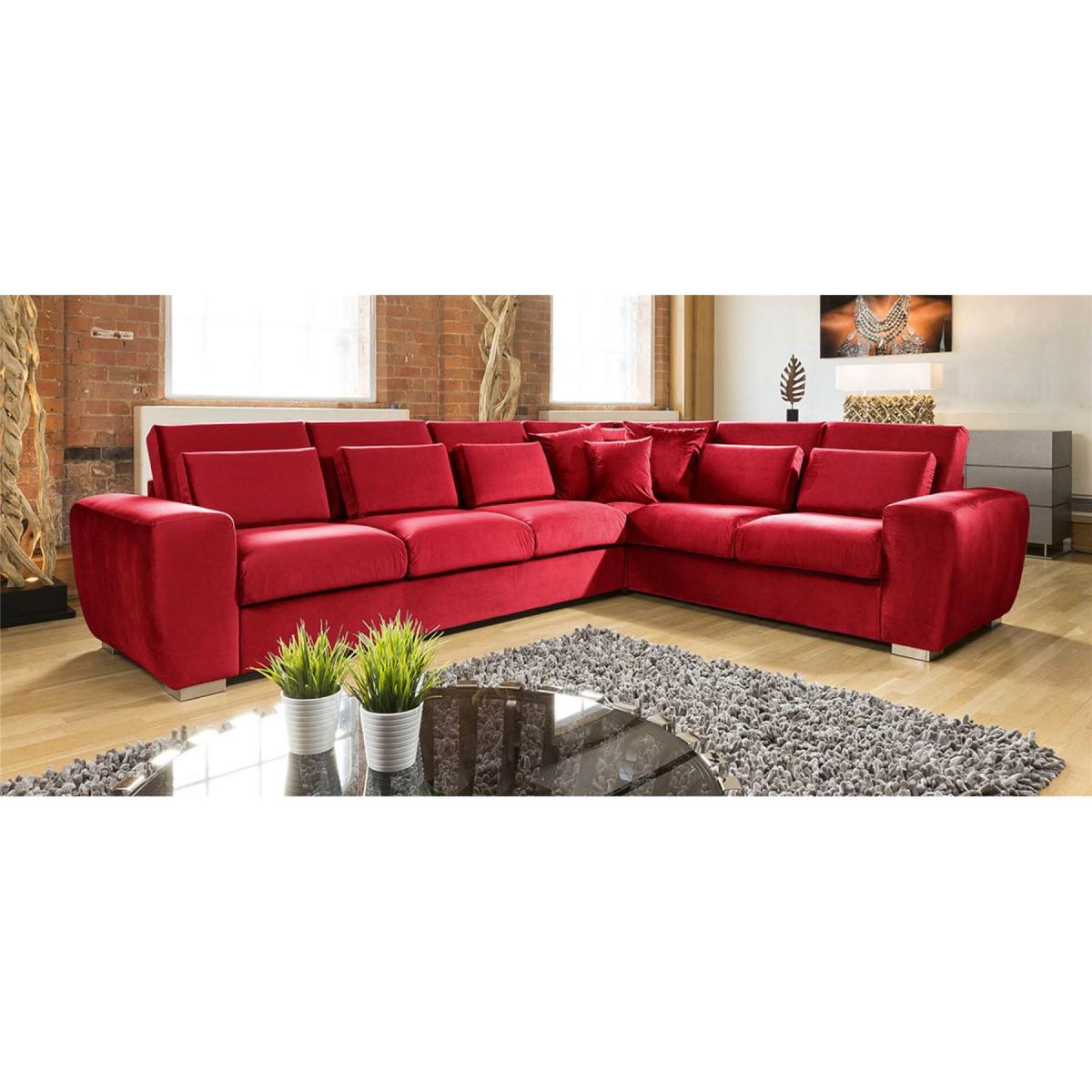 Quatropi Ohio Large Luxury L Shape Velvet Corner Sofa 6 Seater 5L – image 9