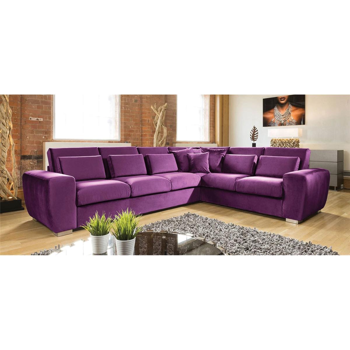 Quatropi Ohio Large Luxury L Shape Velvet Corner Sofa 6 Seater 5L – image 10