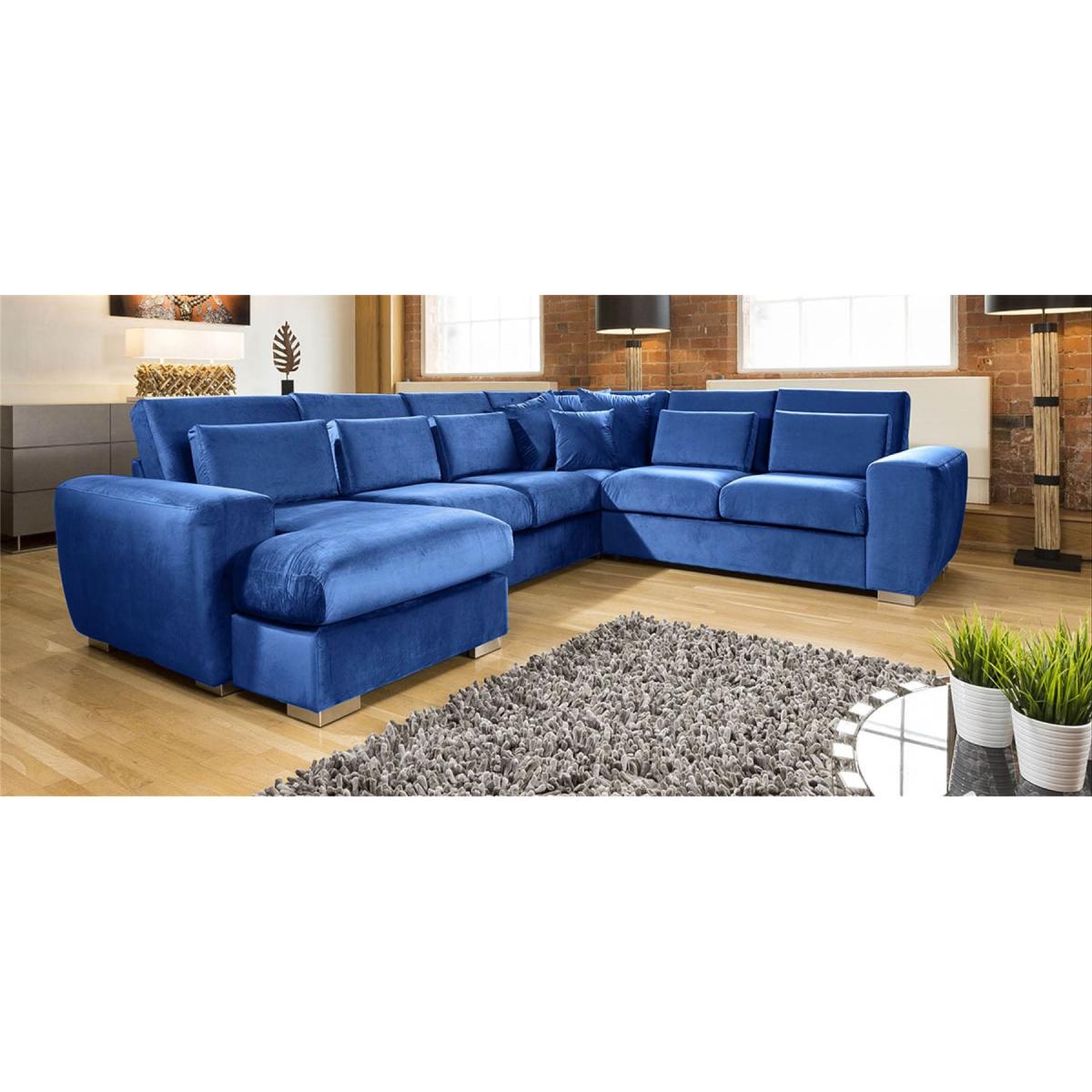 Quatropi Ohio Luxury L Shape Velvet Corner Sofa 6 Seater Chaise 14L – image 11