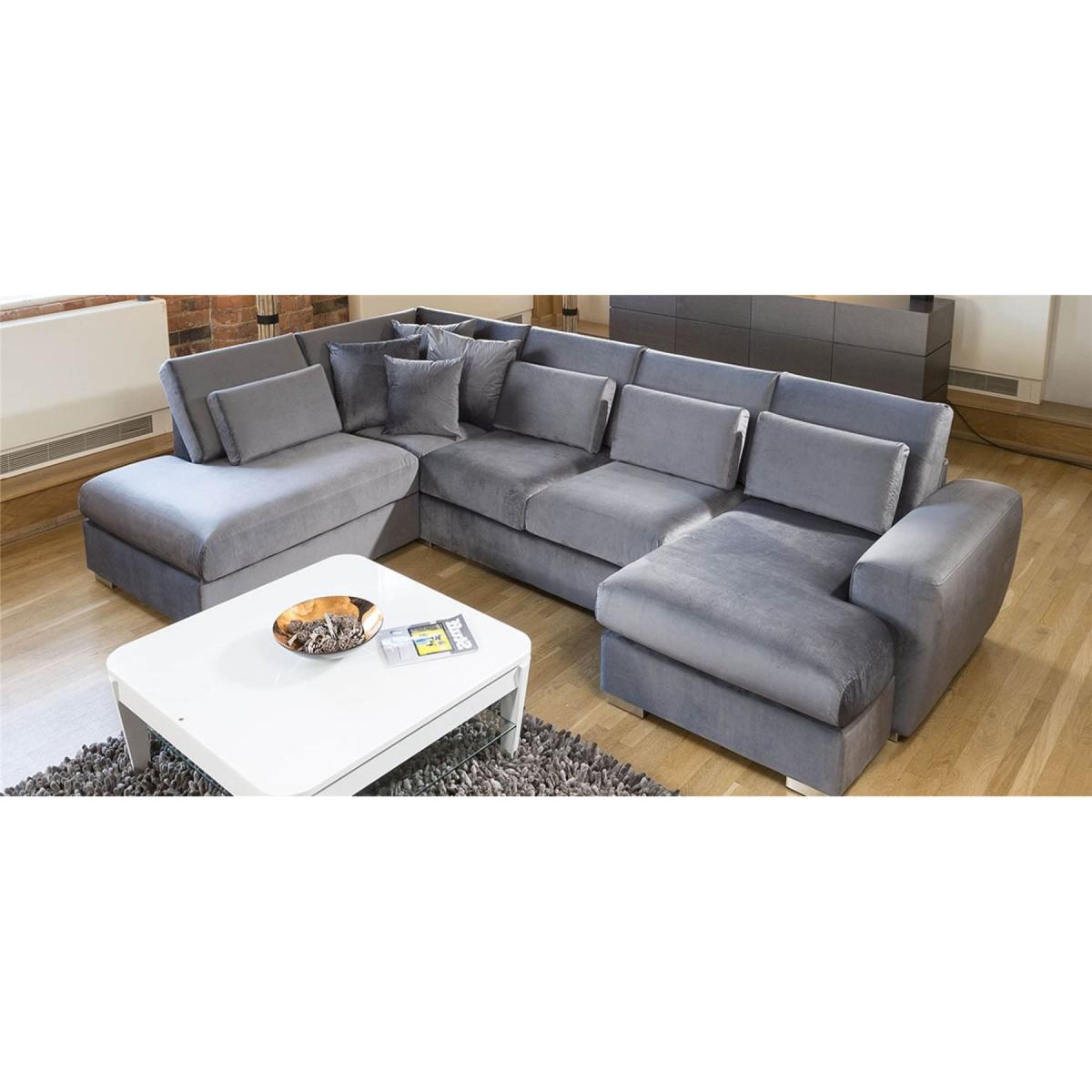 Stunning Corner Sofa Velvet Quatropi Ohio Large 5 Seater L Shaped 33L – image 2