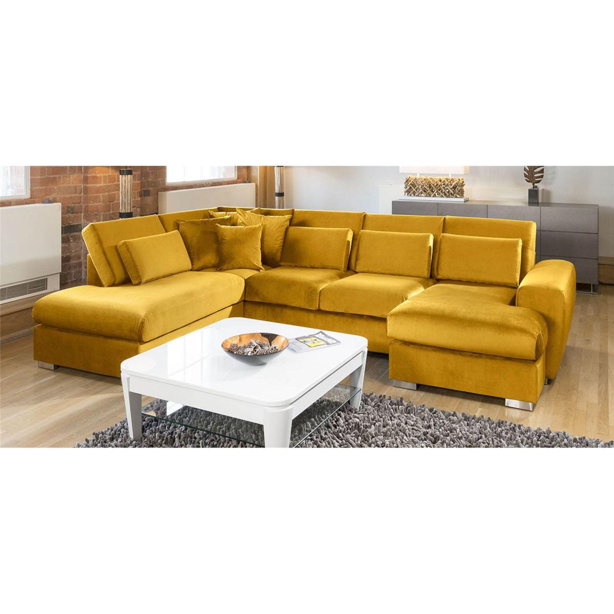 Stunning Corner Sofa Velvet Quatropi Ohio Large 5 Seater L Shaped 33L – image 11