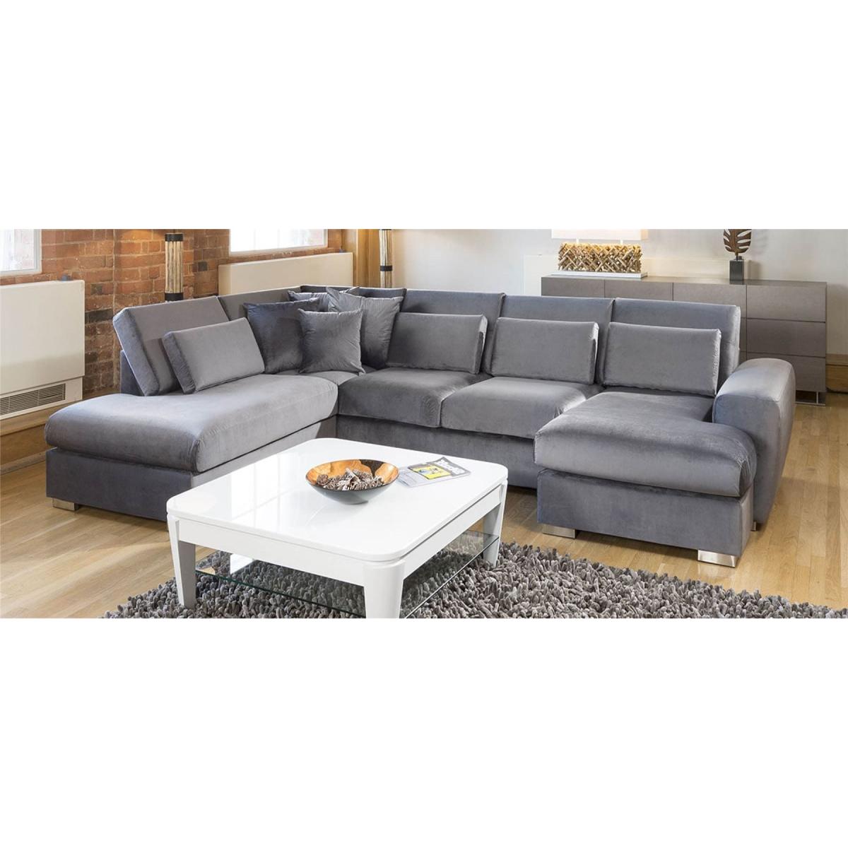 Stunning Corner Sofa Velvet Quatropi Ohio Large 5 Seater L Shaped 33L – image 3