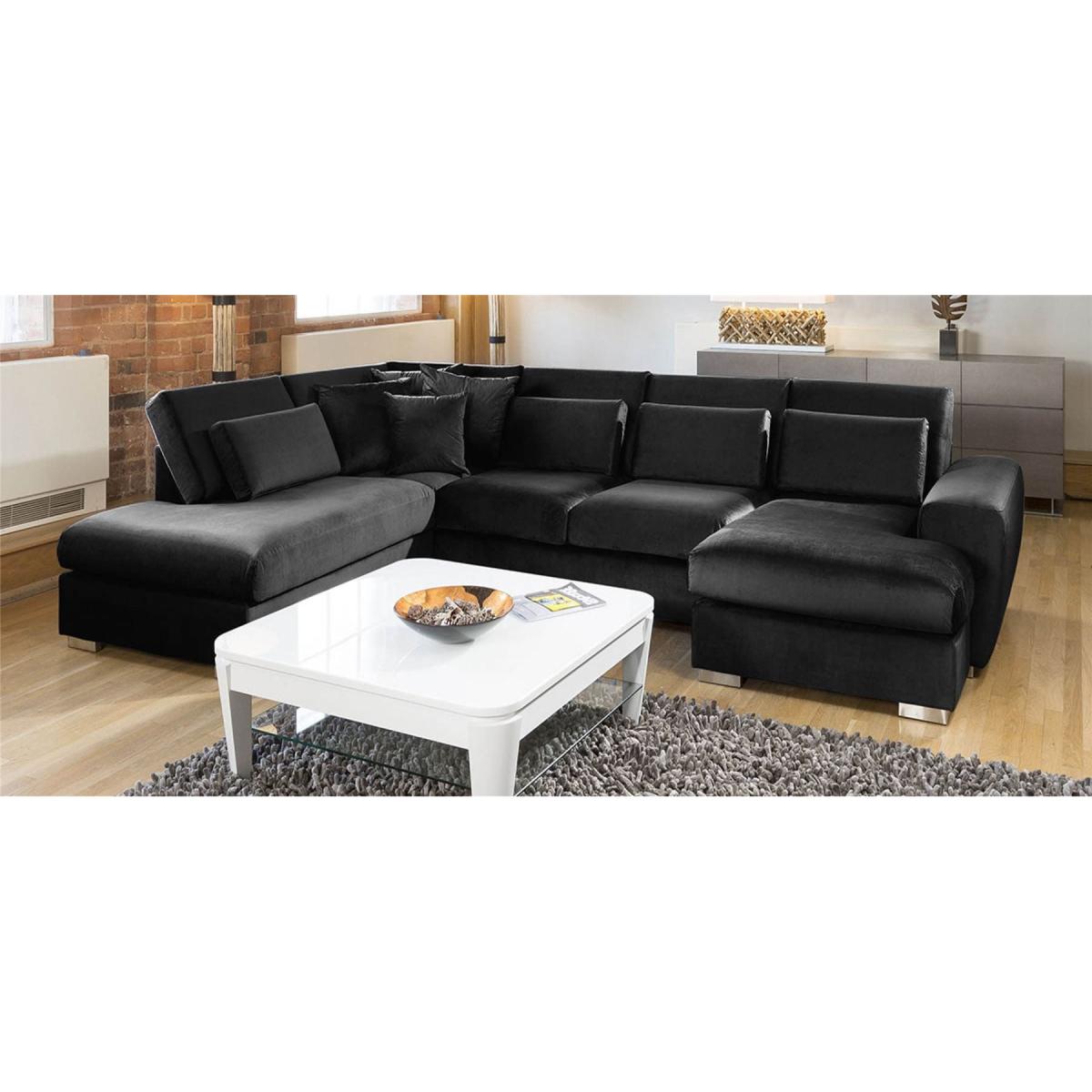 Stunning Corner Sofa Velvet Quatropi Ohio Large 5 Seater L Shaped 33L – image 4