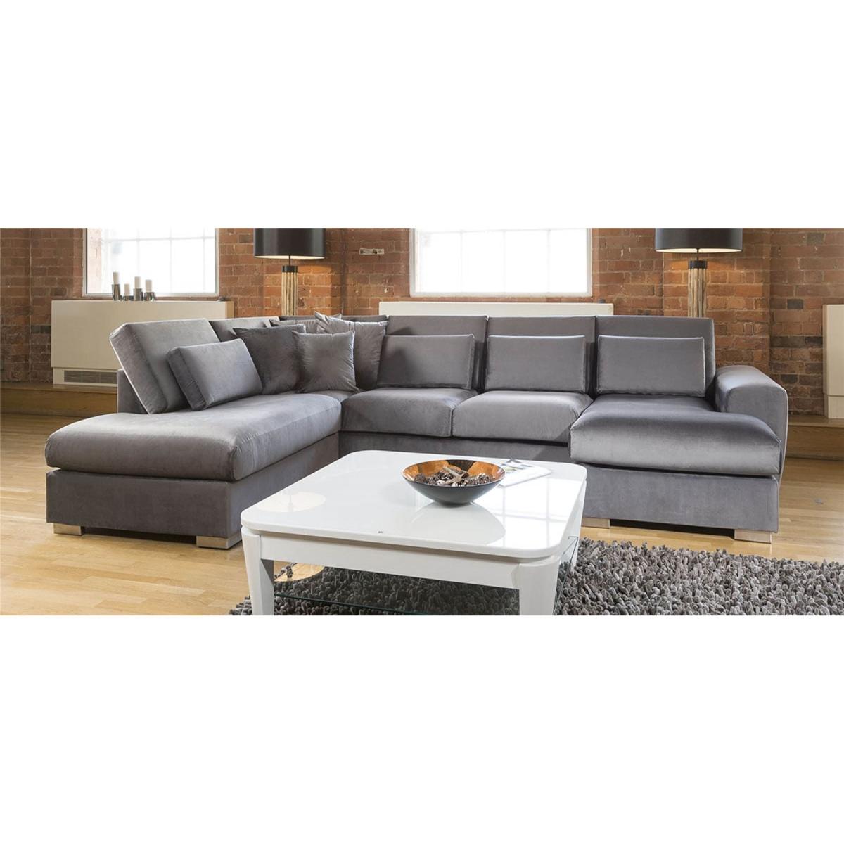 Stunning Corner Sofa Velvet Quatropi Ohio Large 5 Seater L Shaped 33L – image 5