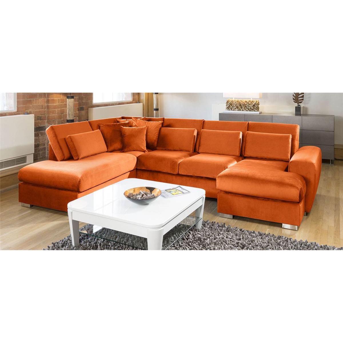 Stunning Corner Sofa Velvet Quatropi Ohio Large 5 Seater L Shaped 33L – image 6