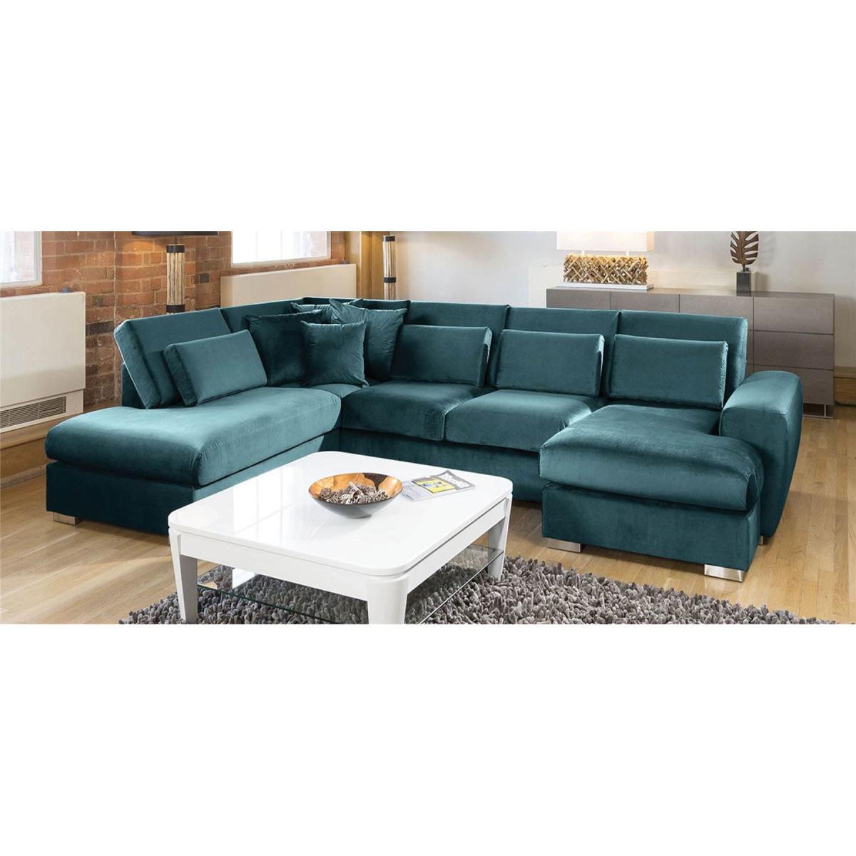 Stunning Corner Sofa Velvet Quatropi Ohio Large 5 Seater L Shaped 33L – image 9